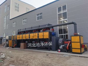 河南60000m3/h家具廠噴漆行業安裝催化燃燒設備